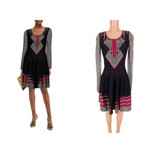Etro Jacquard Knit Dress Size 44 US 6 Black Multi $925 - Picture 10 of 10